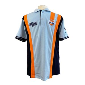 Gulf Racing Pro polo-shirt. Retro lysblå 3XL